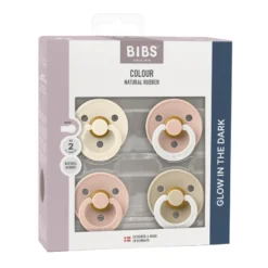 BIBS Nap Colour 4-pk Latex Str. 2 - Blush Glow Mix