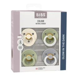 BIBS Nap Colour 4-pk Latex Str. 2 - Sage Glow Mix