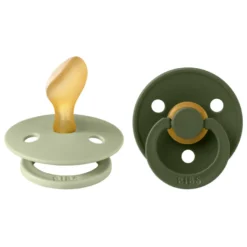 BIBS Napp Colour 2-pack Latex Anatomisk 6-18 mån - Sage/Hunter Green