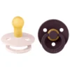 Bibs Napp Colour 2-pack Latex 0-6 mån - Petal/Plum