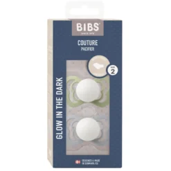 BIBS Napp Couture 2 pk Latex Str 2 - Sage Cloud, Nat
