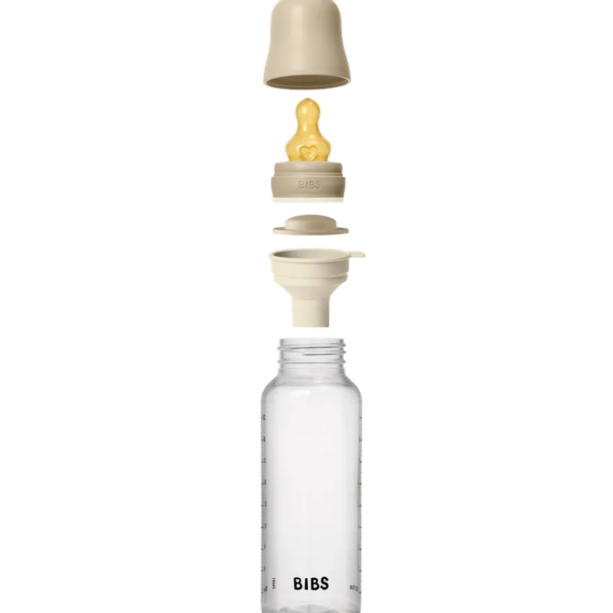 BIBS Napppflaska Rund 1 pk 270 ml - M Flow - Vanilla Nat