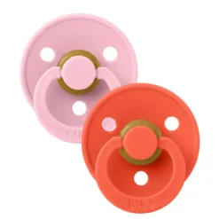 BIBS Napp 2 pk Anatomisk Latex Str 2 - Babypink Tango