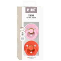 BIBS Napp 2 pk Anatomisk Latex Str 2 - Babypink Tango
