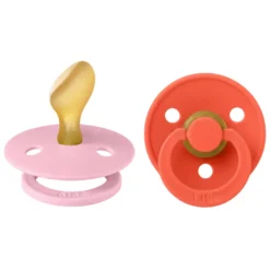 BIBS Napp 2 pk Anatomisk Latex Str 2 - Babypink Tango