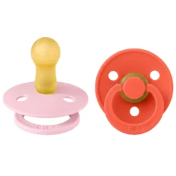 BIBS Napp 2 pk Latex Str 2 - Babypink Tango