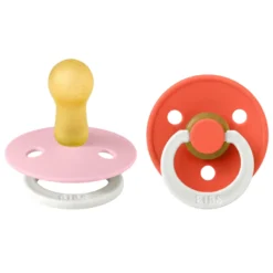 BIBS Napp 2 pk Latex Str 2 Babypink Tango, Nat