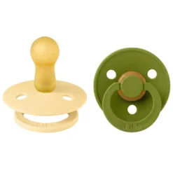 BIBS Napp 2 pk Latex Str 2 - PaleButter Wasabi