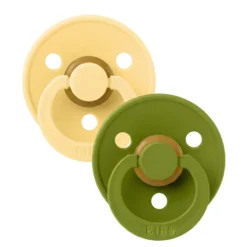 BIBS Napp 2 pk Latex Str 2 - PaleButter Wasabi