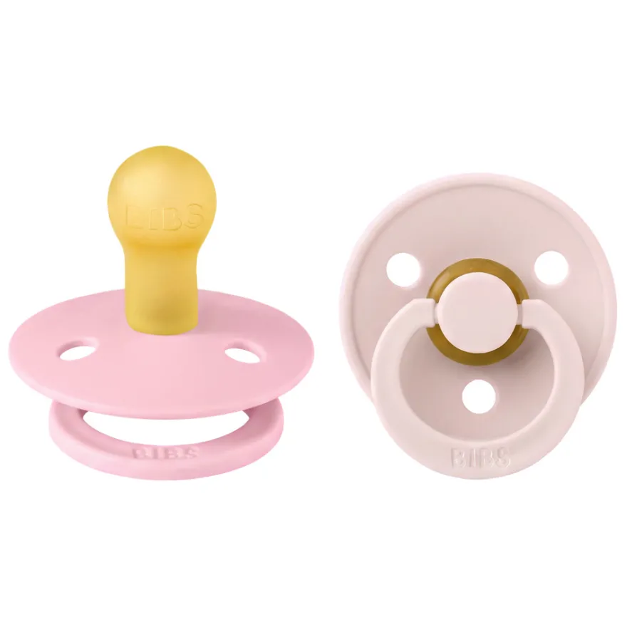 BIBS Napp 2 pk Latex Str 1 - Petal Babypink