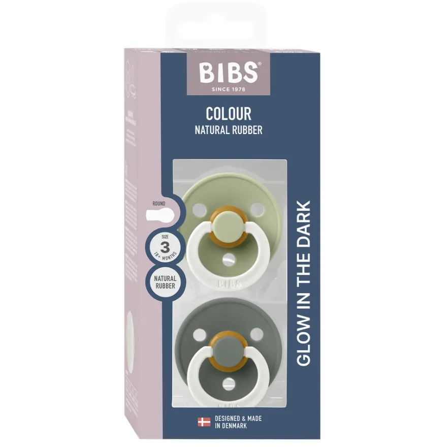 BIBS Napp 2pk Latex Str 3 - Sage Pine, Nat