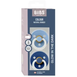 BIBS napp 2 pk Latex Str 2 - Skyblue Cornflower, Nat