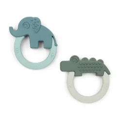 Bitleksak Deer Friends 2-pack - Green/Blue