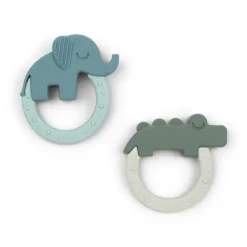 Bitleksak Deer Friends 2-pack - Green/Blue