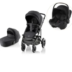 Britax Römer Smile 5Z Style Barnvagn Inkl.. Baby-Safe Core Babyskydd - Carbon Black/Space Black