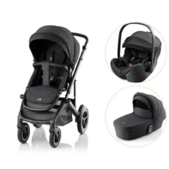 Britax Römer Smile 5Z Style Barnvagn Inkl. Baby-Safe Pro Babyskydd - Carbon Black