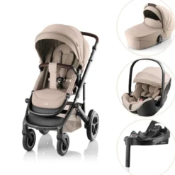 Britax Römer Smile 5Z Style Duovagn inkl. Baby-Safe Pro Babyskydd och Vario Base 5Z – Teak
