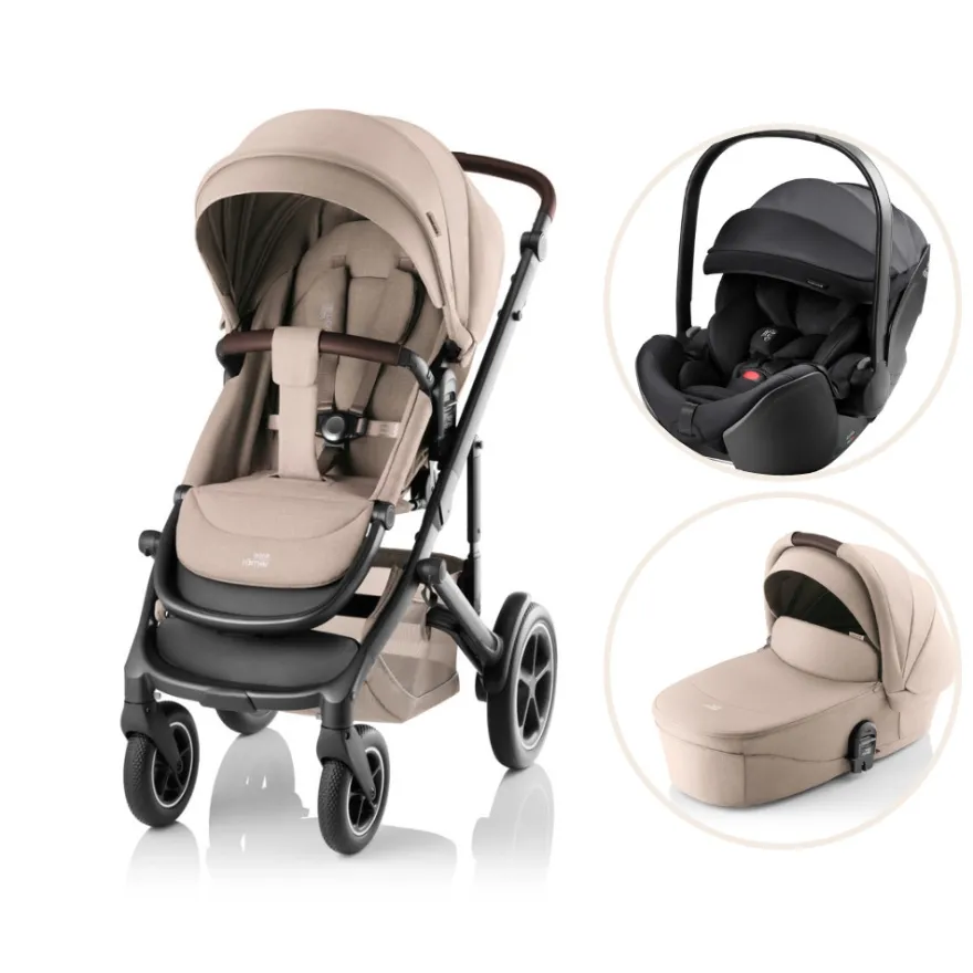 Britax Römer Smile 5Z Style Duovagn inkl. Baby-Safe Pro Style Babyskydd - Teak