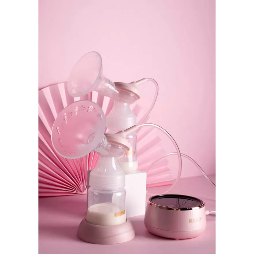 Bröstpump Elektrisk Bella Dubbel - Rosa