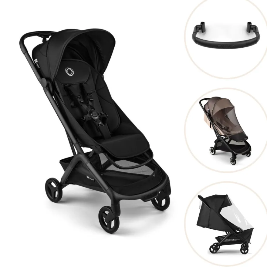 Bugaboo Butterfly 2 Sittvagn Med Bygel, Insektsnät Och Regnskydd - Black/Heritage Black