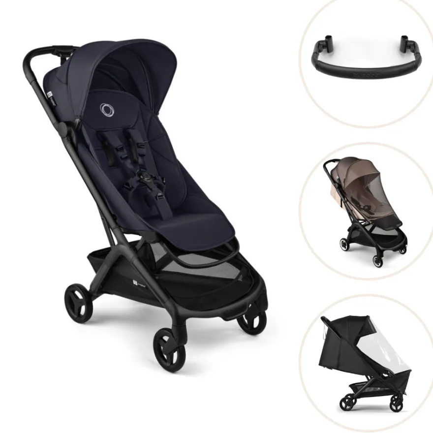 Bugaboo Butterfly 2 Sittvagn Med Bygel, Insektsnät Och Regnskydd - Black/Deep Indigo