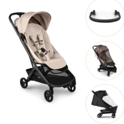 Bugaboo Butterfly 2 Sittvagn Med Bygel, Insektsnät Och Regnskydd - Black/Desert Taupe
