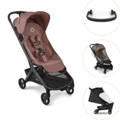 Bugaboo Butterfly 2 Sittvagn Med Bygel, Insektsnät Och Regnskydd - Dusty Pink