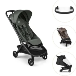 Bugaboo Butterfly 2 Sittvagn Med Bygel, Insektsnät Och Regnskydd - Black/Forest Green