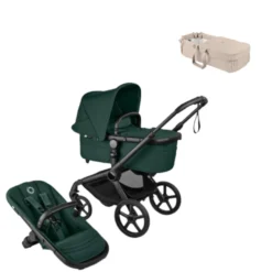 Bugaboo Fox 5 Renew Barnvagn & Bugaboo Babynest - Fern Green/Taupe
