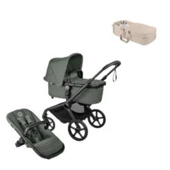Bugaboo Fox 5 Renew Barnvagn & Bugaboo Babynest - Forest Green/Taupe