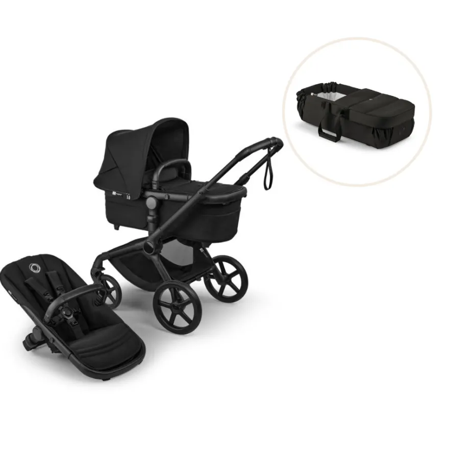 Bugaboo Fox 5 Renew Barnvagn & Bugaboo Babynest - Heritage Black/Black