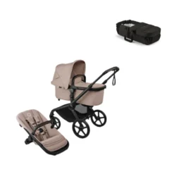 Bugaboo Fox 5 Renew Barnvagn & Bugaboo Babynest - Desert Taupe Melange/Black