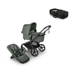 Bugaboo Fox 5 Renew Barnvagn & Bugaboo Babynest - Forest Green/Black