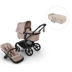 Bugaboo Fox 5 Renew Barnvagn & Bugaboo Babynest - Desert Taupe Melange/Taupe