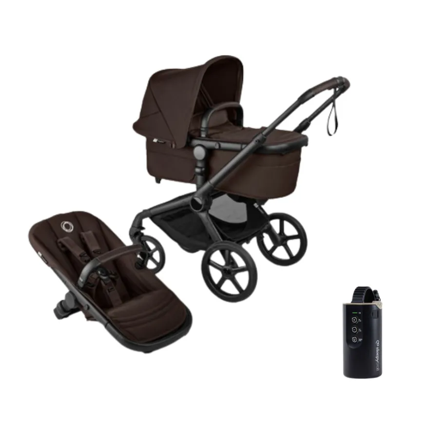Bugaboo Fox 5 Renew Barnvagn & Sleepytroll Baby Rocker 2.0 Vagnskakare - Cocoa Brown