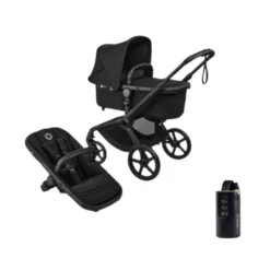 Bugaboo Fox 5 Renew Barnvagn & Sleepytroll Baby Rocker 2.0 Vagnskakare - Heritage Black