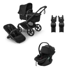 Bugaboo Fox 5 Renew Barnvagn + Thule Maple Babyskydd Inkl. Adapter - Heritage Black/Black