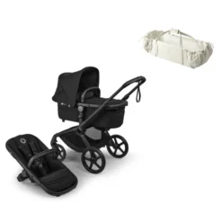 Bugaboo Fox 5 Renew Complete - Black/Heritage Black inkl. Sleepcarrier Vol 5 Oat Beige
