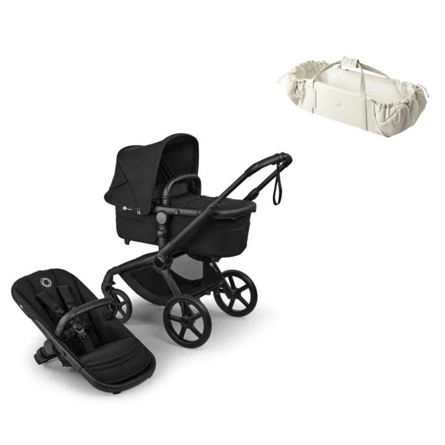 Bugaboo Fox 5 Renew Complete - Black/Heritage Black inkl. Sleepcarrier Vol 5 Oat Beige