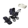 Bugaboo Fox 5 Renew Complete - Black/Deep Indigo inkl. Sleepcarrier Vol 5 Oat Beige