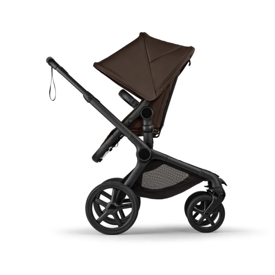 Bugaboo Fox 5 Renew Duovagn Inkl. Skötväska, Åkpåse, Mugghållare, Liggdelsadapter Och Regnskydd – Black/Cocoa Brown
