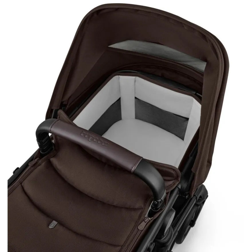 Bugaboo Fox 5 Renew Duovagn Inkl. Skötväska, Åkpåse, Mugghållare, Liggdelsadapter Och Regnskydd – Black/Cocoa Brown