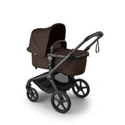 Bugaboo Fox 5 Renew Duovagn Inkl. Skötväska, Åkpåse, Mugghållare, Liggdelsadapter Och Regnskydd – Black/Cocoa Brown