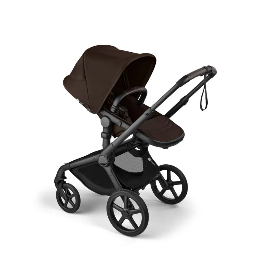 Bugaboo Fox 5 Renew Duovagn Inkl. Skötväska, Åkpåse, Mugghållare, Liggdelsadapter Och Regnskydd – Black/Cocoa Brown