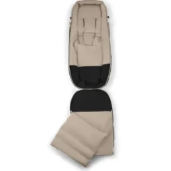 Bugaboo Fox 5 Renew Duovagn Inkl. Skötväska, Åkpåse, Mugghållare, Liggdelsadapter Och Regnskydd – Black/Desert taupe melange