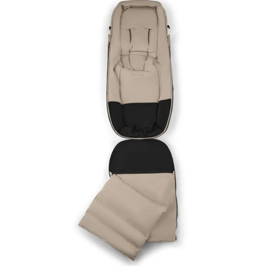 Bugaboo Fox 5 Renew Duovagn Inkl. Skötväska, Åkpåse, Mugghållare, Liggdelsadapter Och Regnskydd – Black/Desert taupe melange