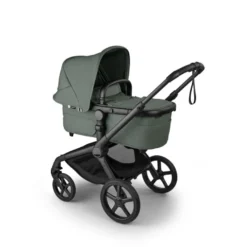 Bugaboo Fox 5 Renew Duovagn Inkl. Skötväska, Åkpåse, Mugghållare, Liggdelsadapter Och Regnskydd – Black/Forest Green