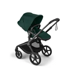 Bugaboo Fox 5 Renew Duovagn Inkl. Skötväska, Åkpåse, Mugghållare, Liggdelsadapter Och Regnskydd – Black/Fern Green