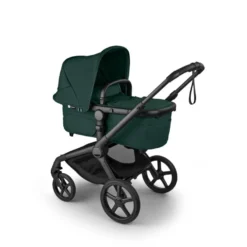 Bugaboo Fox 5 Renew Duovagn Inkl. Skötväska, Åkpåse, Mugghållare, Liggdelsadapter Och Regnskydd – Black/Fern Green