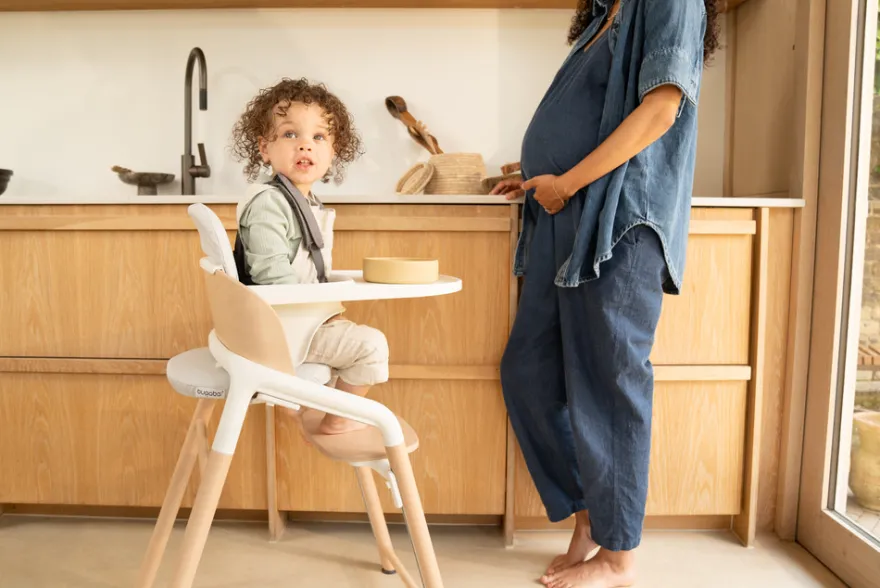 Bugaboo Giraffe Barnstol - Neutral Wood/White